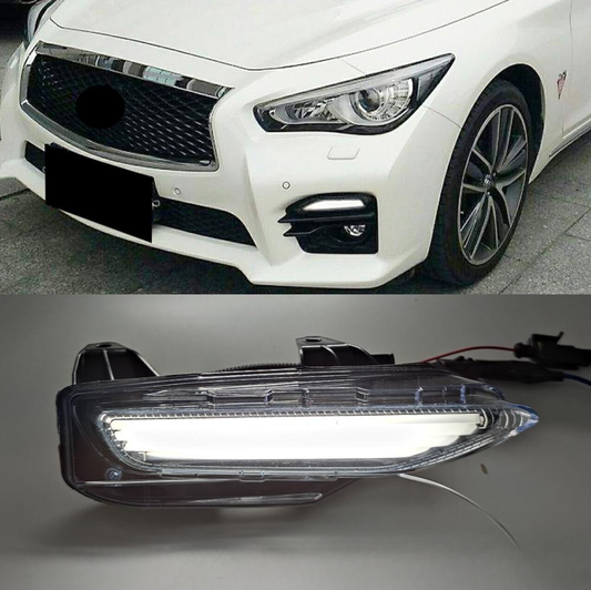 Applicable To Q50 Or Q50L Front Bumper LED Turn Signal Q70 Front Bumper FogDaytime Running Lamp
